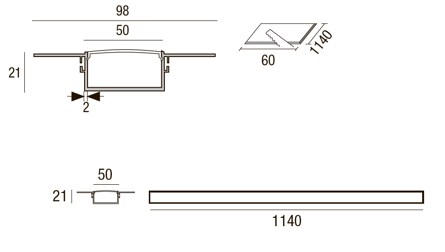 LED Trim 50 R Opal - 2 LED Trim 50 R Opal - 2