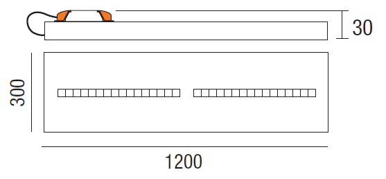 LED Itaca RR 30x150 - 2 LED Itaca RR 30x150 - 2