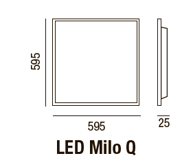 LED Milo Backlit Q 60X60 PLUS - 2 LED Milo Backlit Q 60X60 PLUS - 2