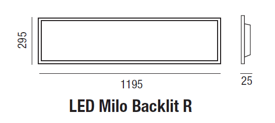 LED Milo Backlit R 30X120 BASIC - 2 LED Milo Backlit R 30X120 BASIC - 2
