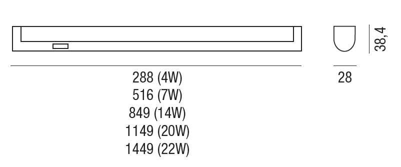 LED Classica 849mm - 2 LED Classica 849mm - 2