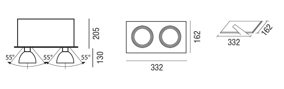 LED Occhio Black 2 - 2 LED Occhio Black 2 - 2