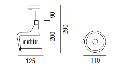LED Semplice 1 Nero - 2 LED Semplice 1 Nero - 2