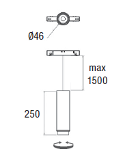 LED Zoom Suspension Quarantotto DALI - 3 LED Zoom Suspension Quarantotto DALI - 3