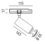 LED Zoom Spot Quaratotto DALI - 2 LED Zoom Spot Quaratotto DALI - 2