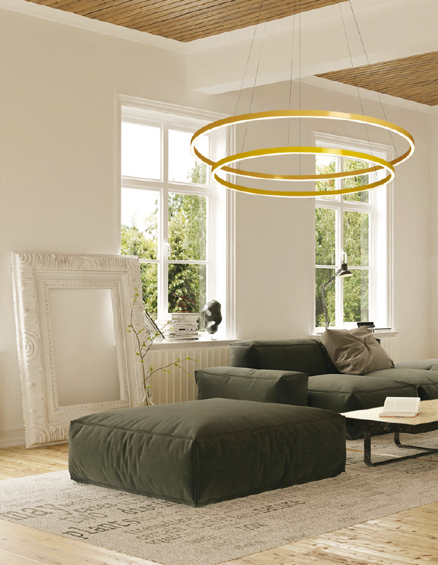 AURA S 2 anelli LED Nera - 3 AURA S 2 anelli LED Nera - 3
