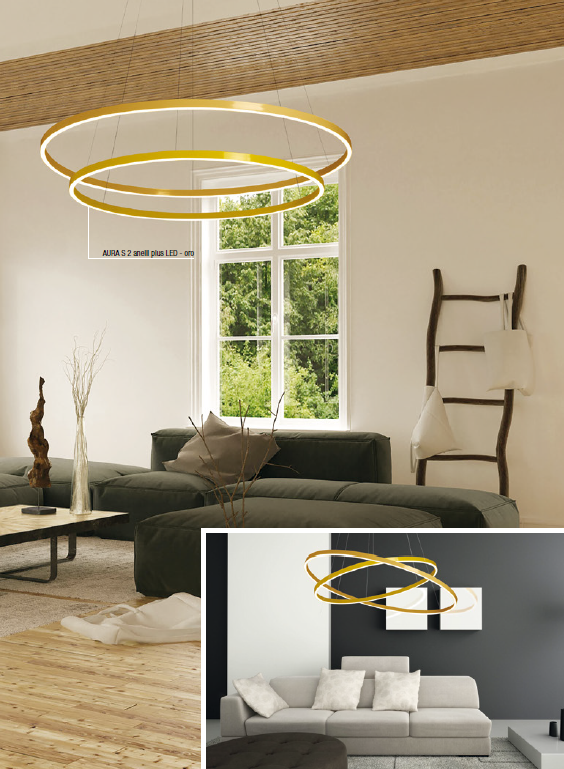 AURA S 3 anelli LED Nera - 4 AURA S 3 anelli LED Nera - 4