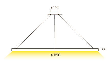 AURA S 120 1 anello LED Oro Satinato - 2 AURA S 120 1 anello LED Oro Satinato - 2
