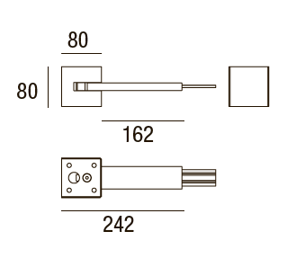 Attacco soffitto Estensione LED System - 2 Attacco soffitto Estensione LED System - 2